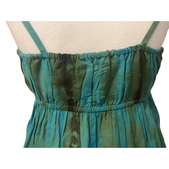 Venus maxi empire style dress, green and teal, size 4 - Picture 7 of 13